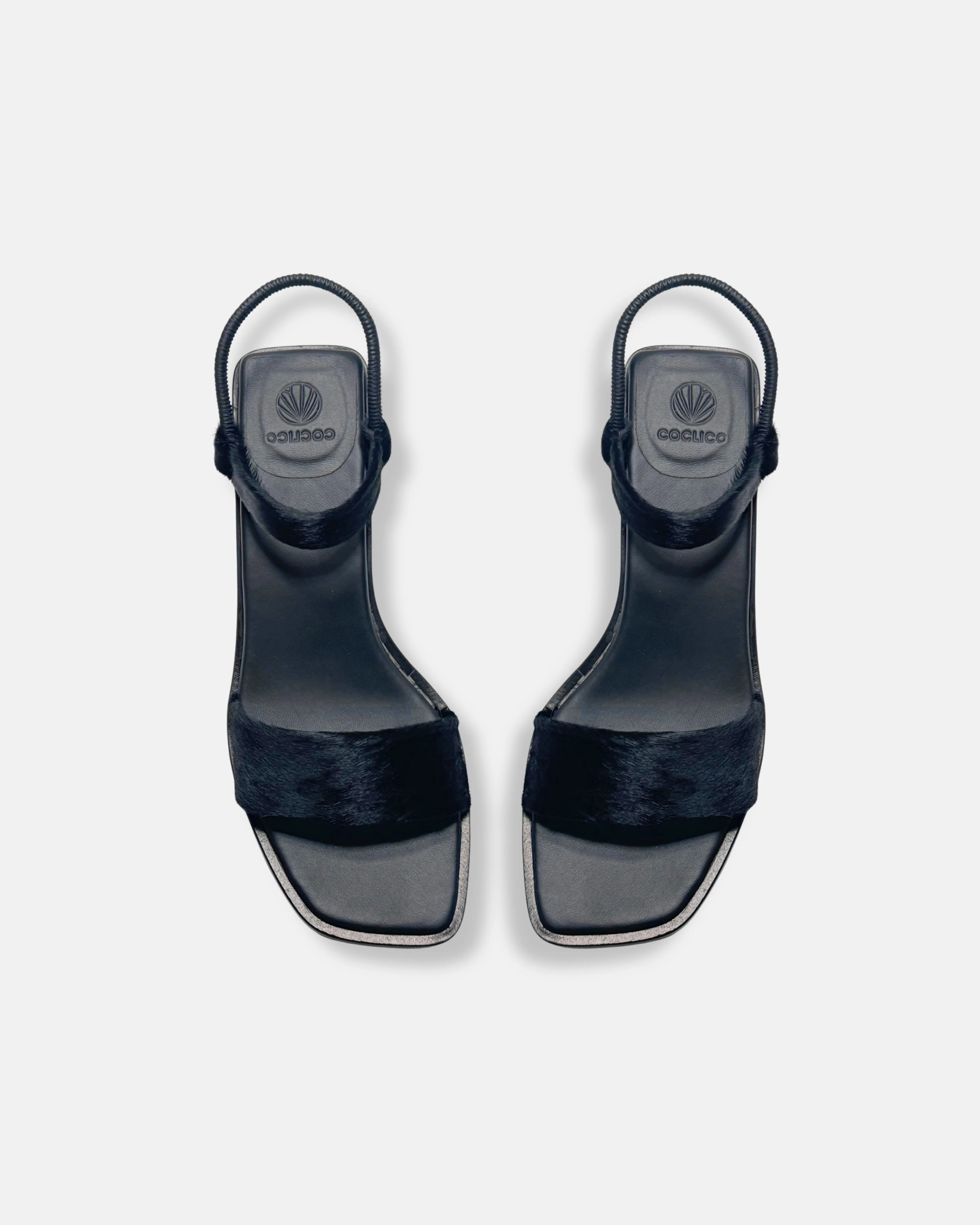 Archive Sale - Nimbus Heeled Sandal Black Lux Hair sold by COCLICO product image thumbnail 2