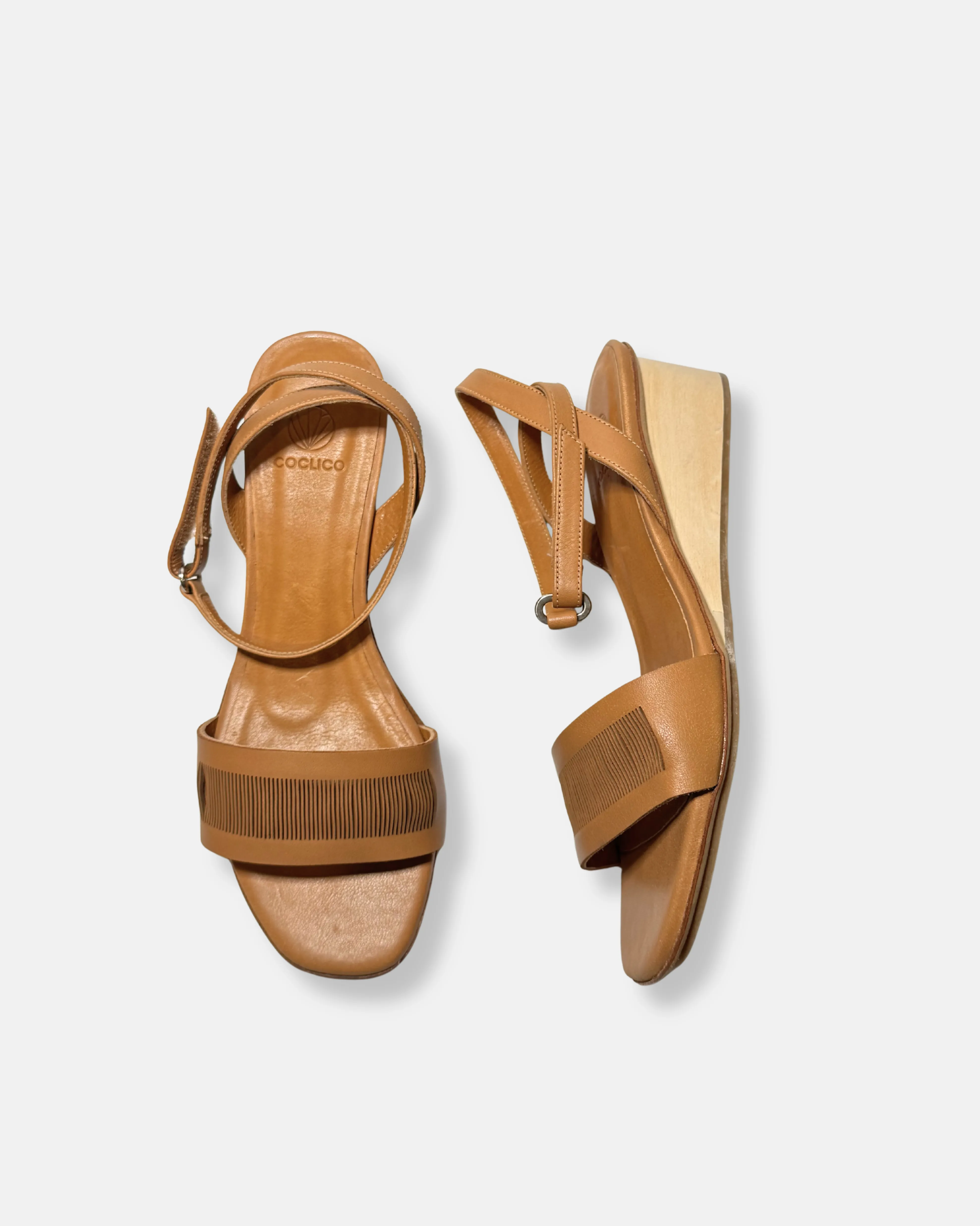 Archive Sale - Odell Wedge Sandal Mandorla sold by COCLICO