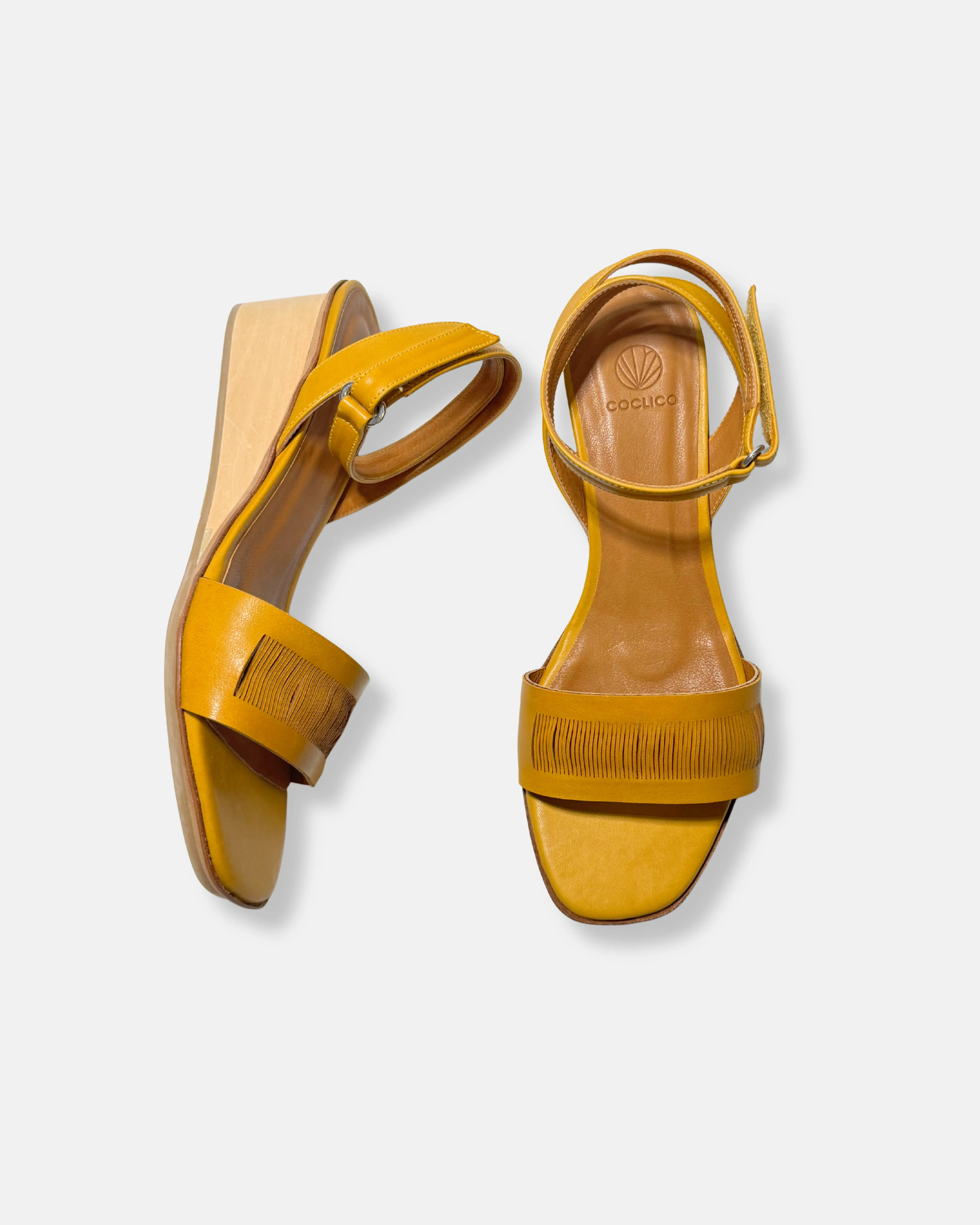 Archive Sale - Odell Wedge Sandal Ambra sold by COCLICO