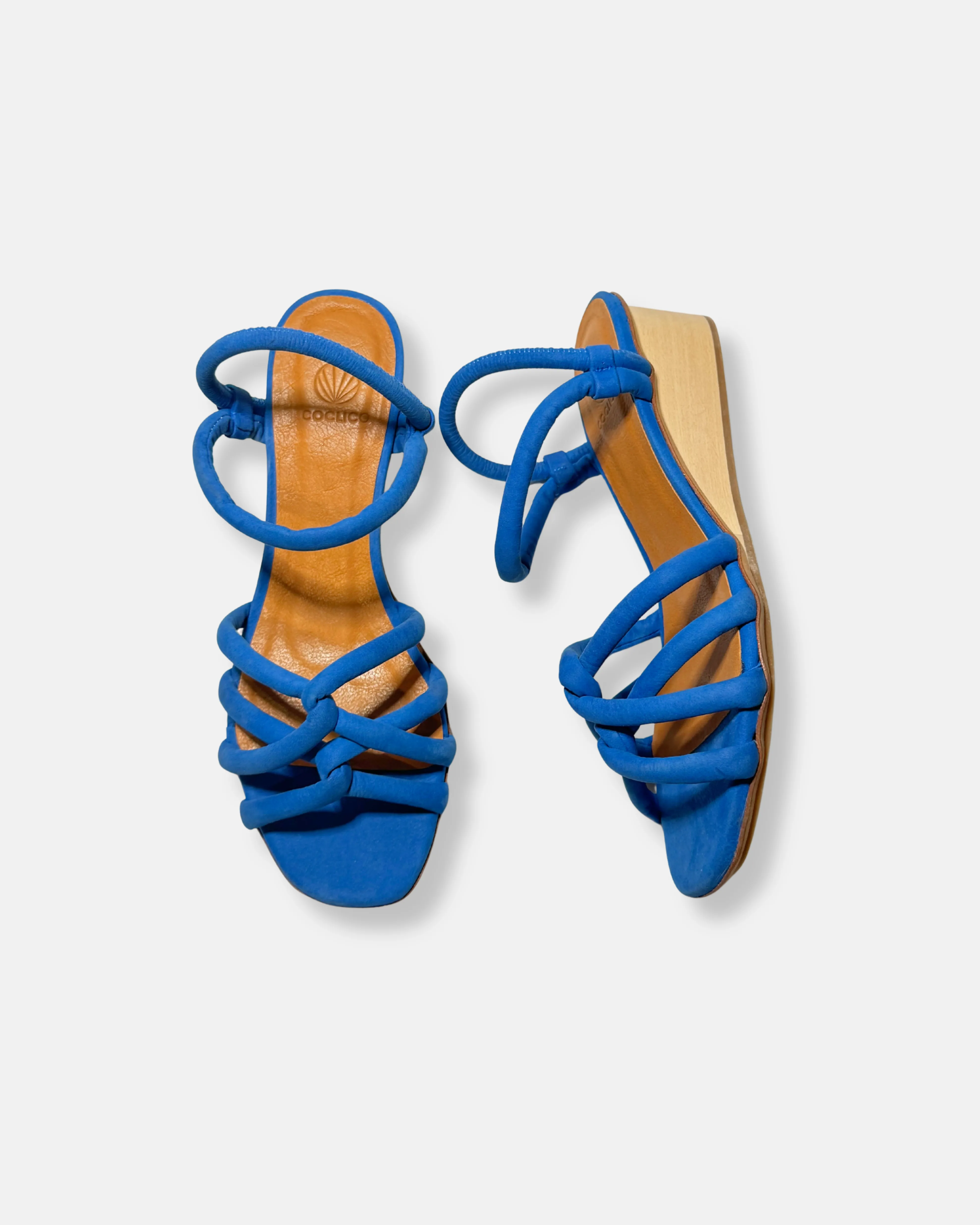Archive Sale - Olena 1.0 Wedge Sandal Blu Reale sold by COCLICO