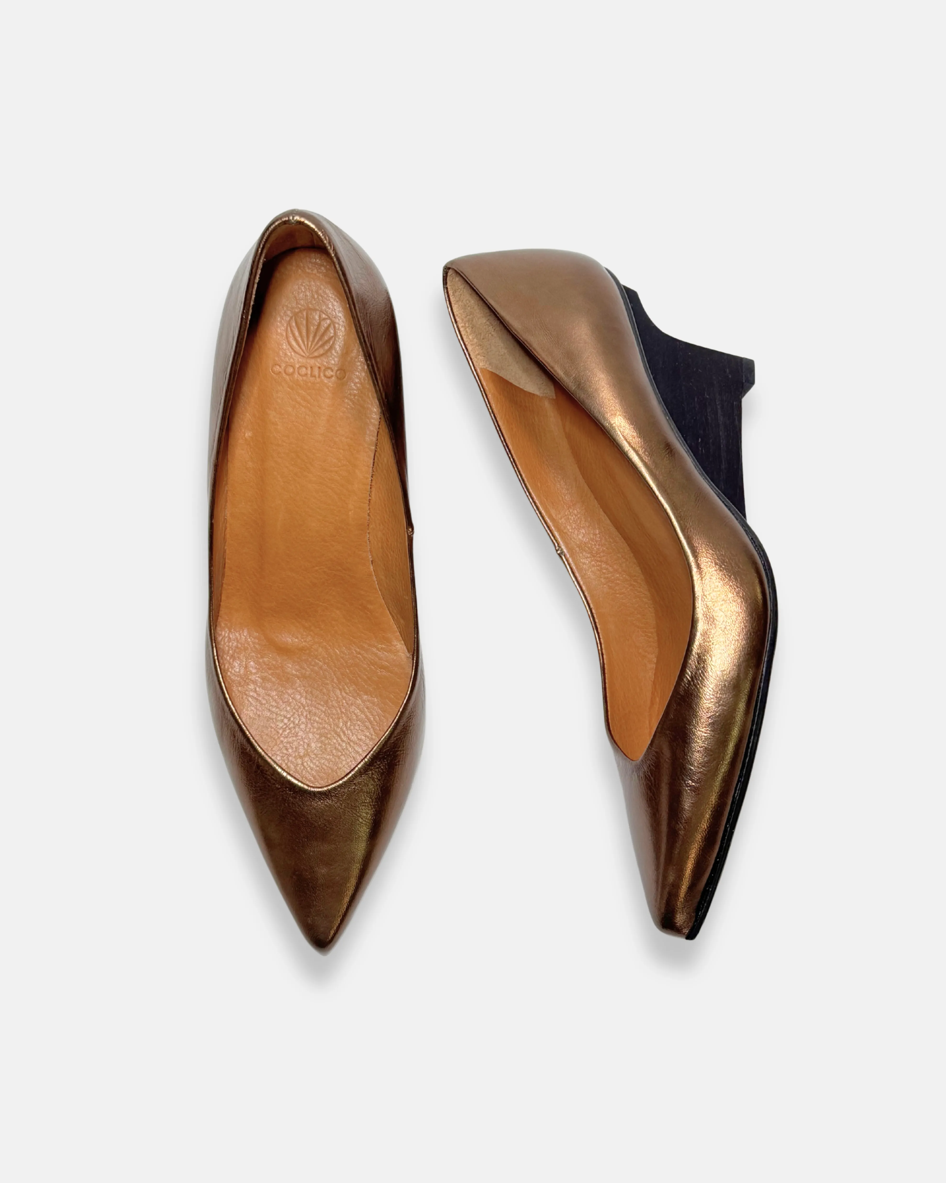 Archive Sale - Reel Wedge Heel Bronze sold by COCLICO