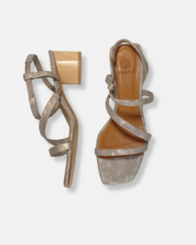 Archive Sale - Shirin Heeled Sandal Platino made by COCLICO