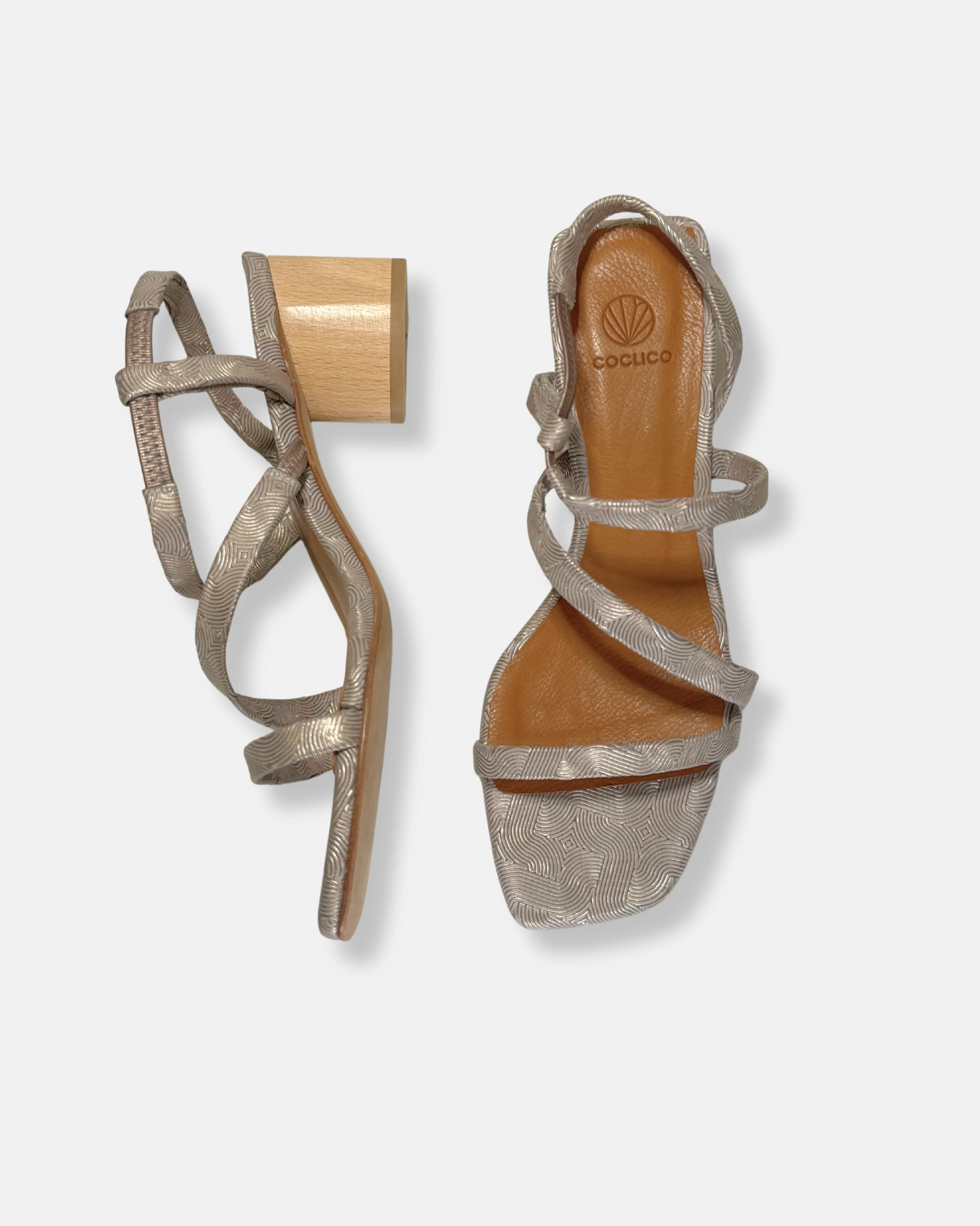 Archive Sale - Shirin Heeled Sandal Platino sold by COCLICO