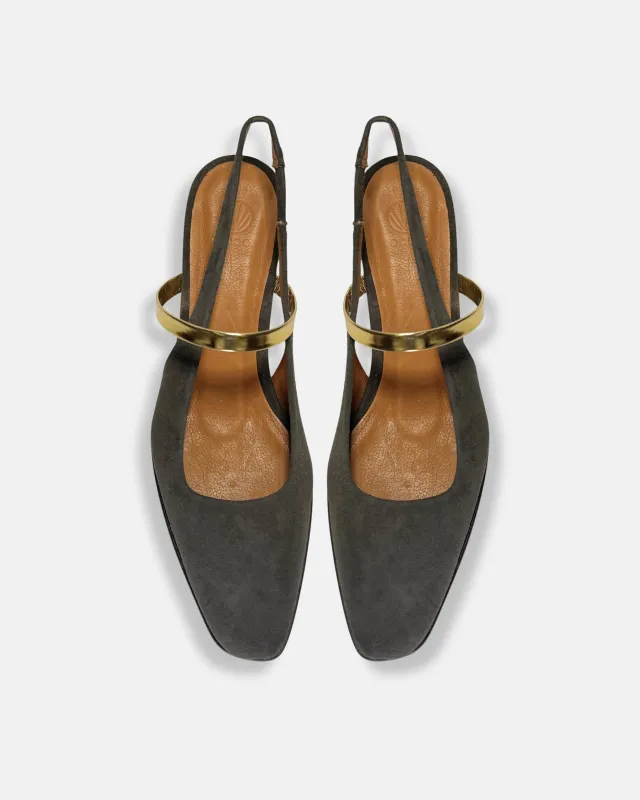 Archive Sale - Studio Slingback Pump Seal Brown made by COCLICO