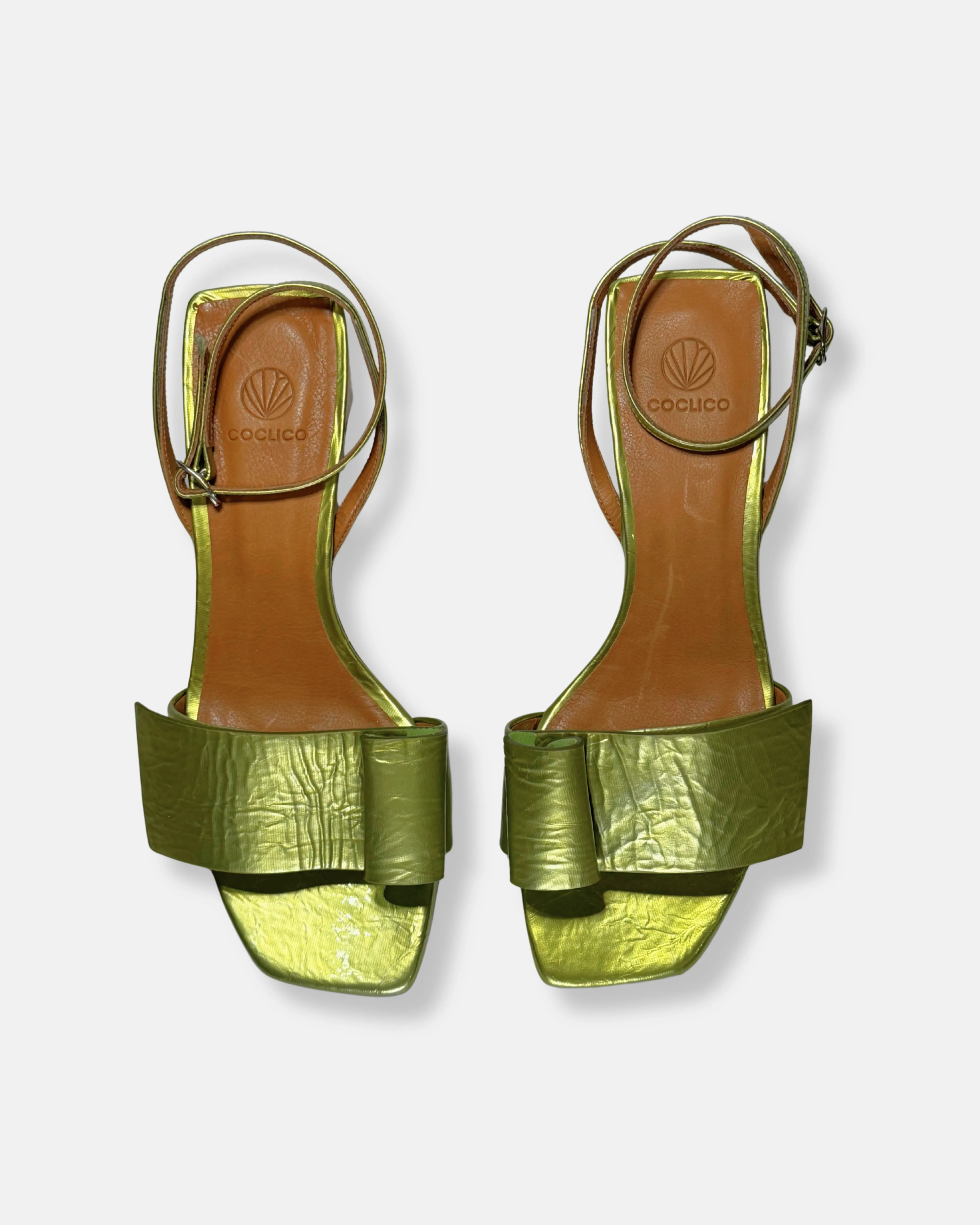 Archive Sale - Shannon Heeled Sandal Chartreuse sold by COCLICO product image thumbnail 2