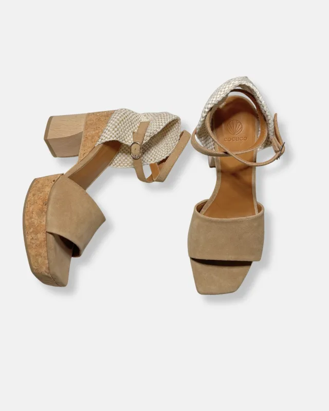 Archive Sale - Tatum Platform Sandal Tobacco made by COCLICO