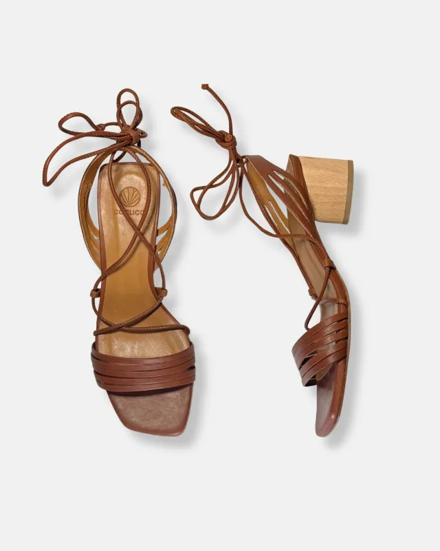 Archive Sale - Solomiya Heeled Sandal Caramello made by COCLICO