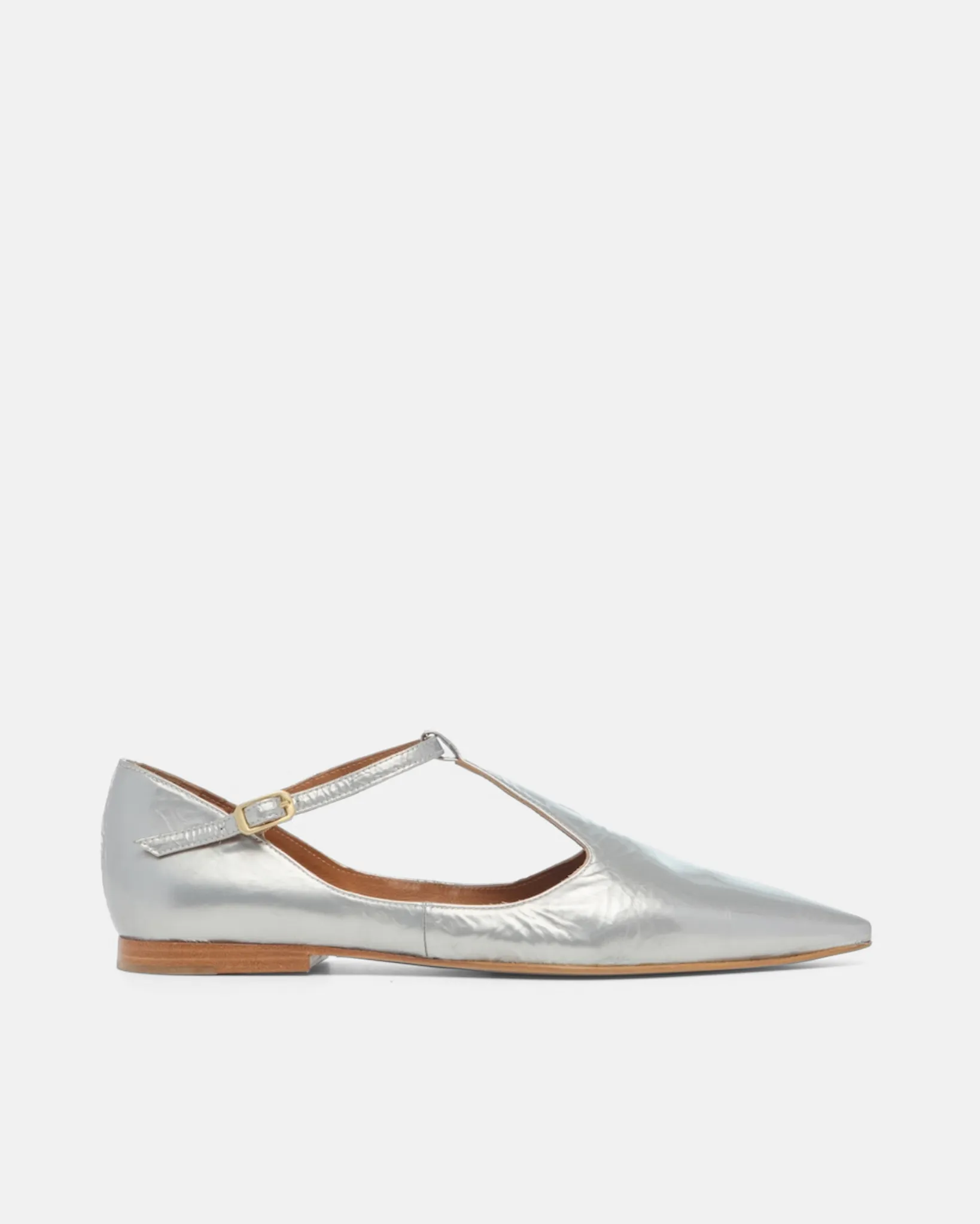 Archive Sale - Celeste T-Strap Flat Chateau Grey sold by COCLICO