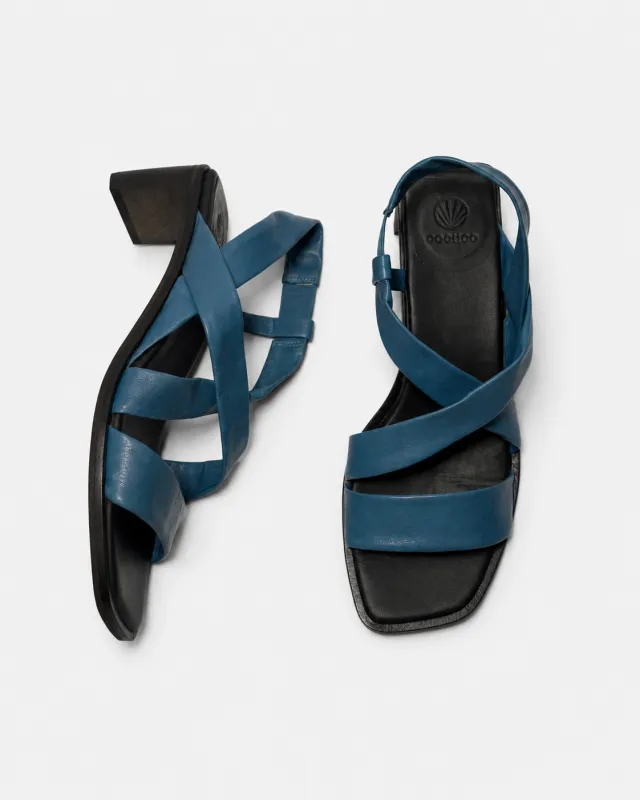 Archive Sale - Necessaire Heeled Sandal Petrolio made by COCLICO