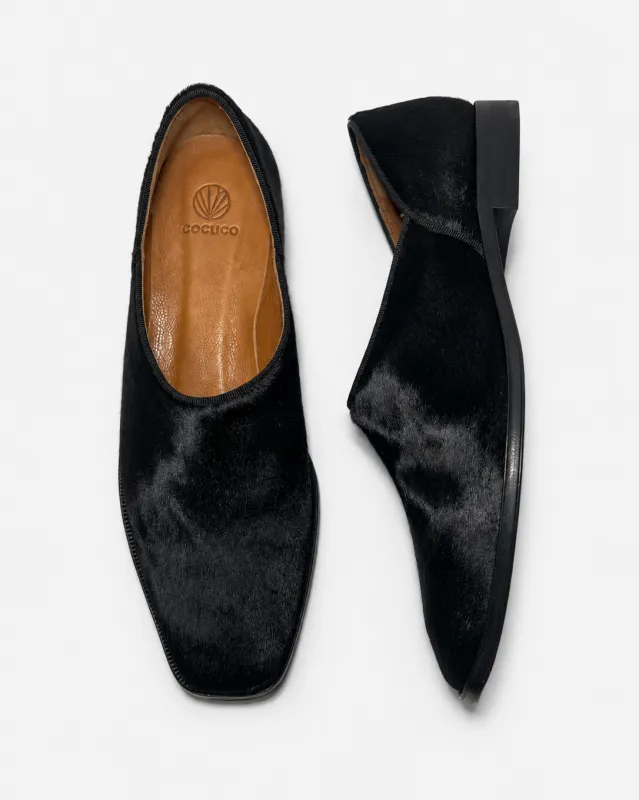 Archive Sale - Jackie Loafer Black Lux Hair made by COCLICO