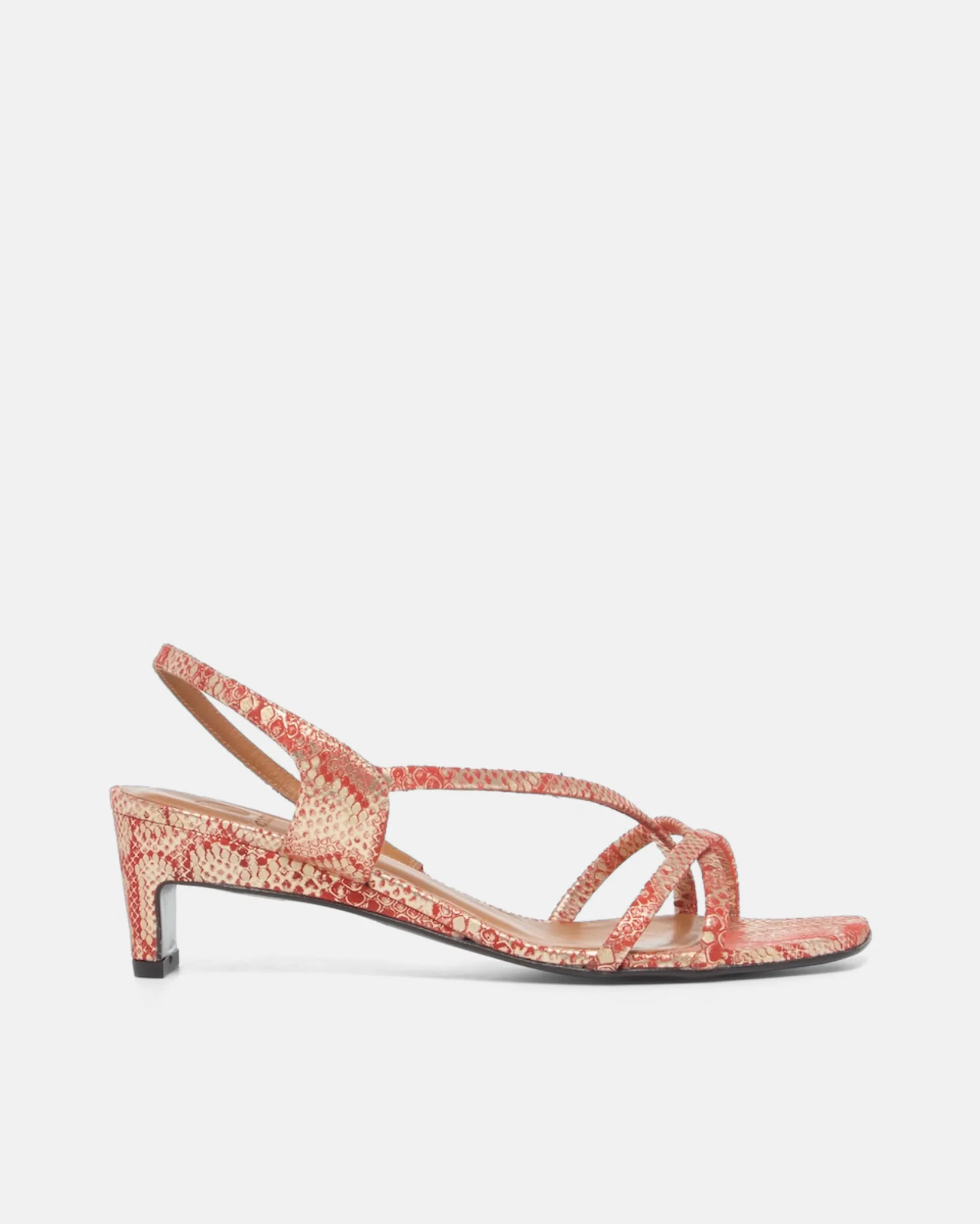 Archive Sale - Taylor Heeled Sandal Python Ferrari sold by COCLICO