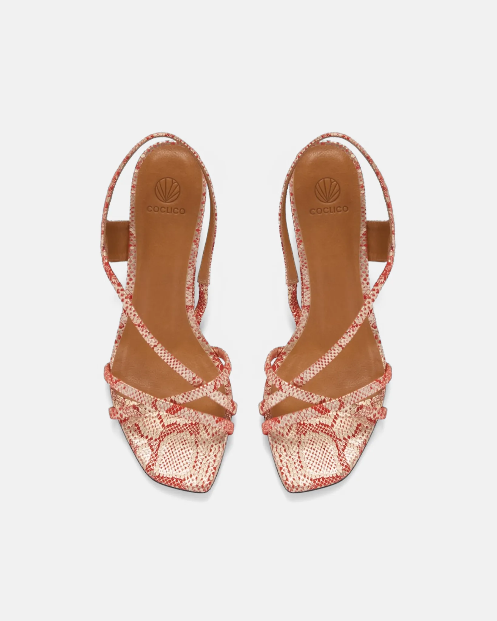 Archive Sale - Taylor Heeled Sandal Python Ferrari sold by COCLICO product image thumbnail 2