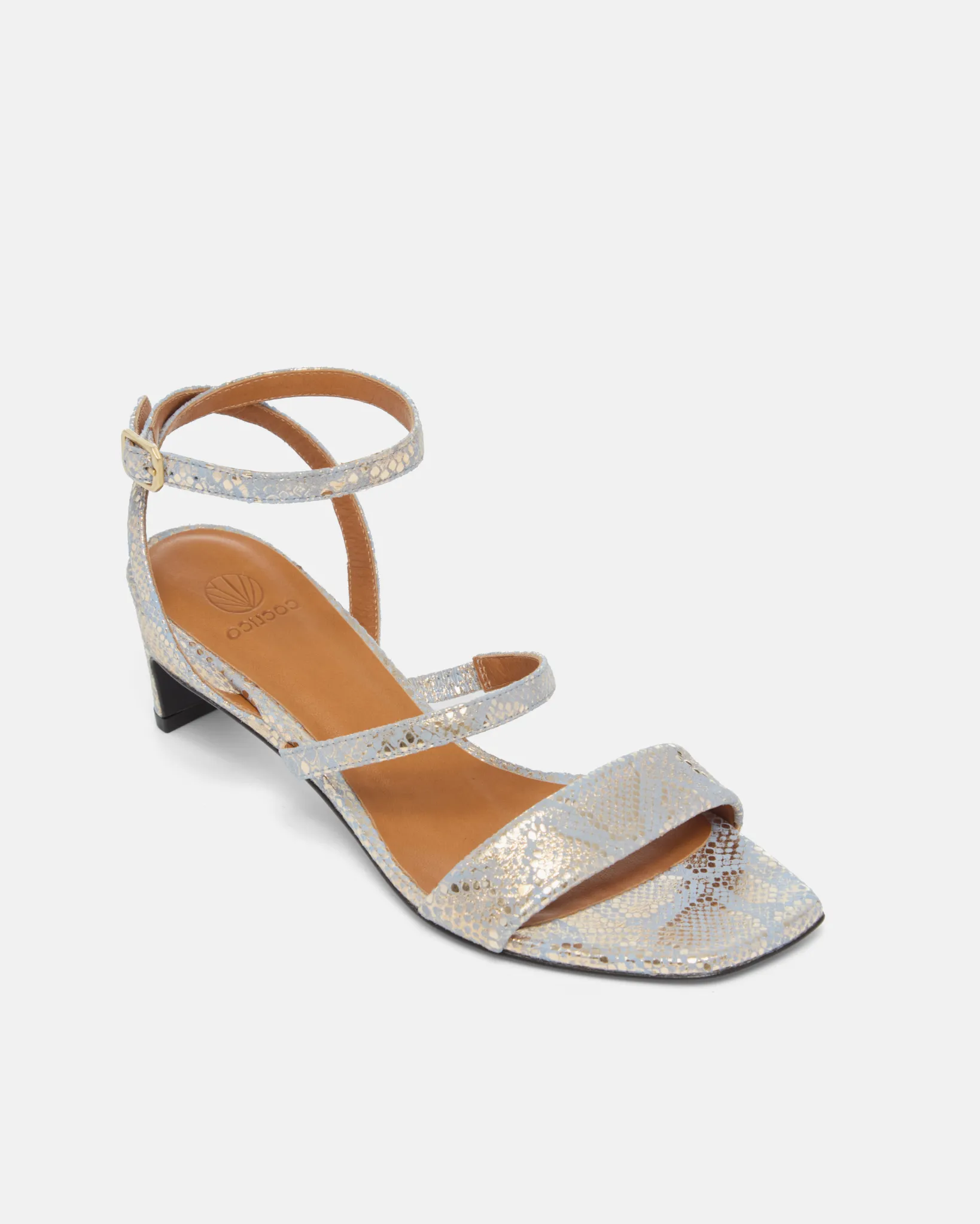 Archive Sale - Tom Tom Heeled Sandal Python Opal sold by COCLICO product image thumbnail 2