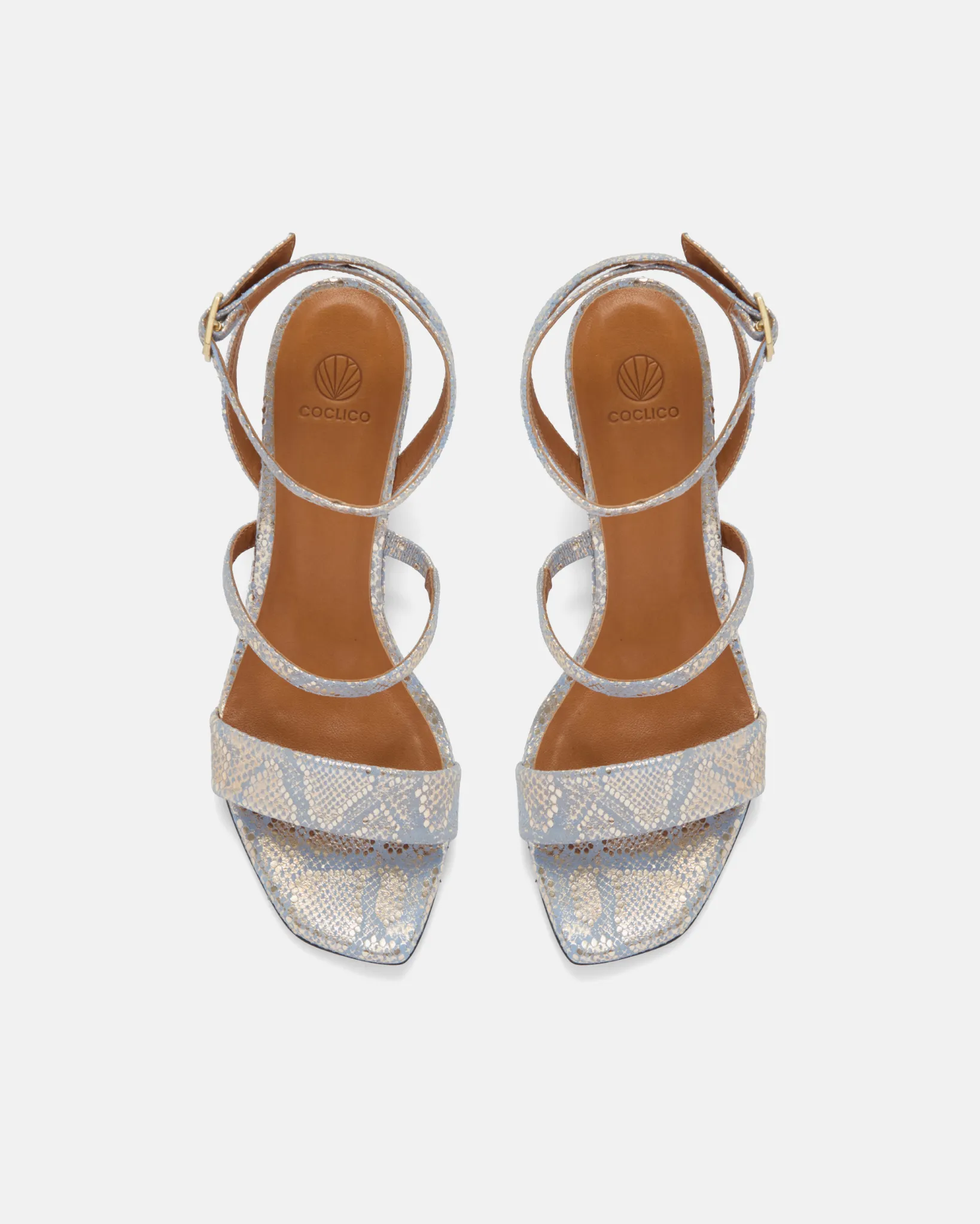 Archive Sale - Tom Tom Heeled Sandal Python Opal sold by COCLICO product image thumbnail 3