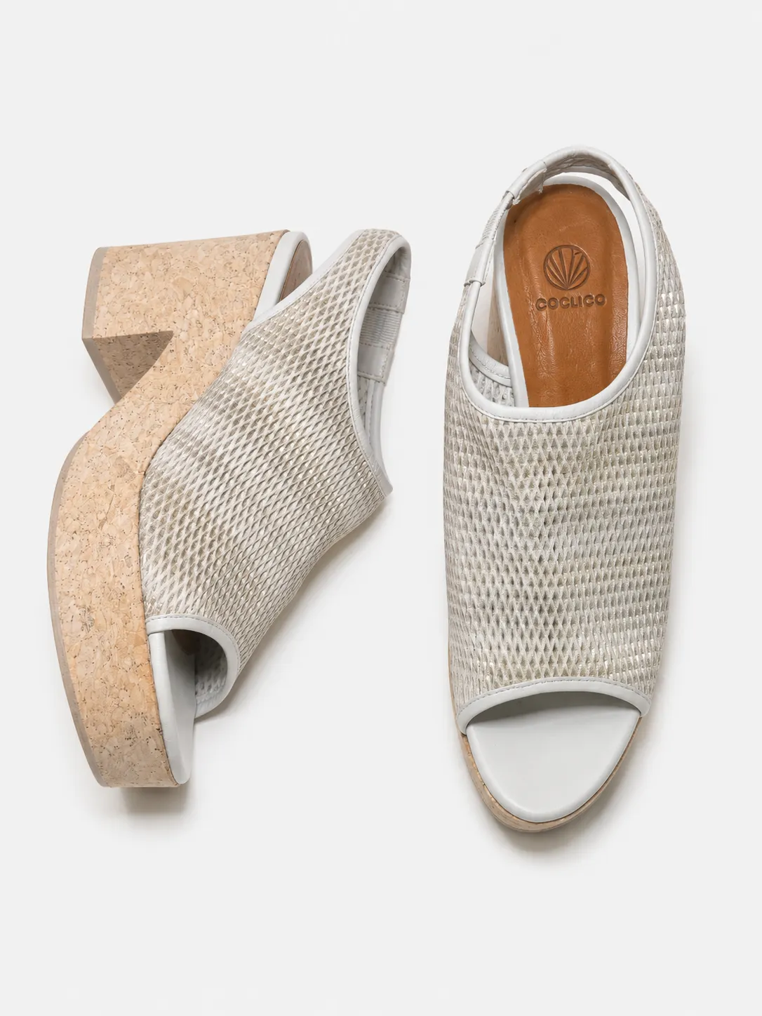 Archive Sale - Beta Platform Sandal Off White / Crystal Mesh sold by COCLICO