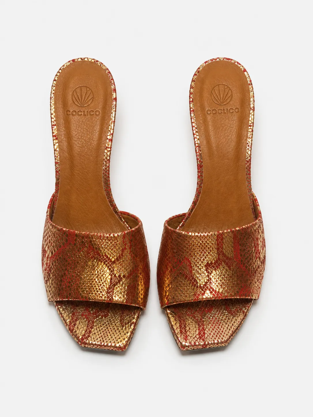 Archive Sale - Gogo Heeled Wedge Sandal Python Ferrari sold by COCLICO product image thumbnail 2