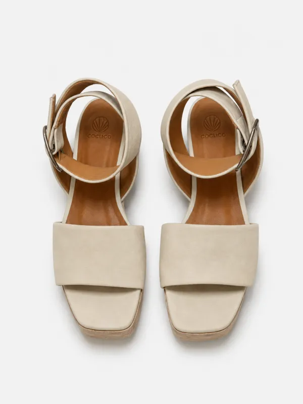 Archive Sale - Esso Wedge Sandal Mozzarella made by COCLICO