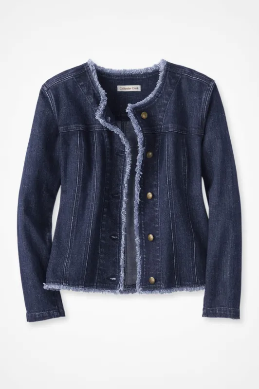 Frayed Edge Denim Jacket sold by Coldwater Creek