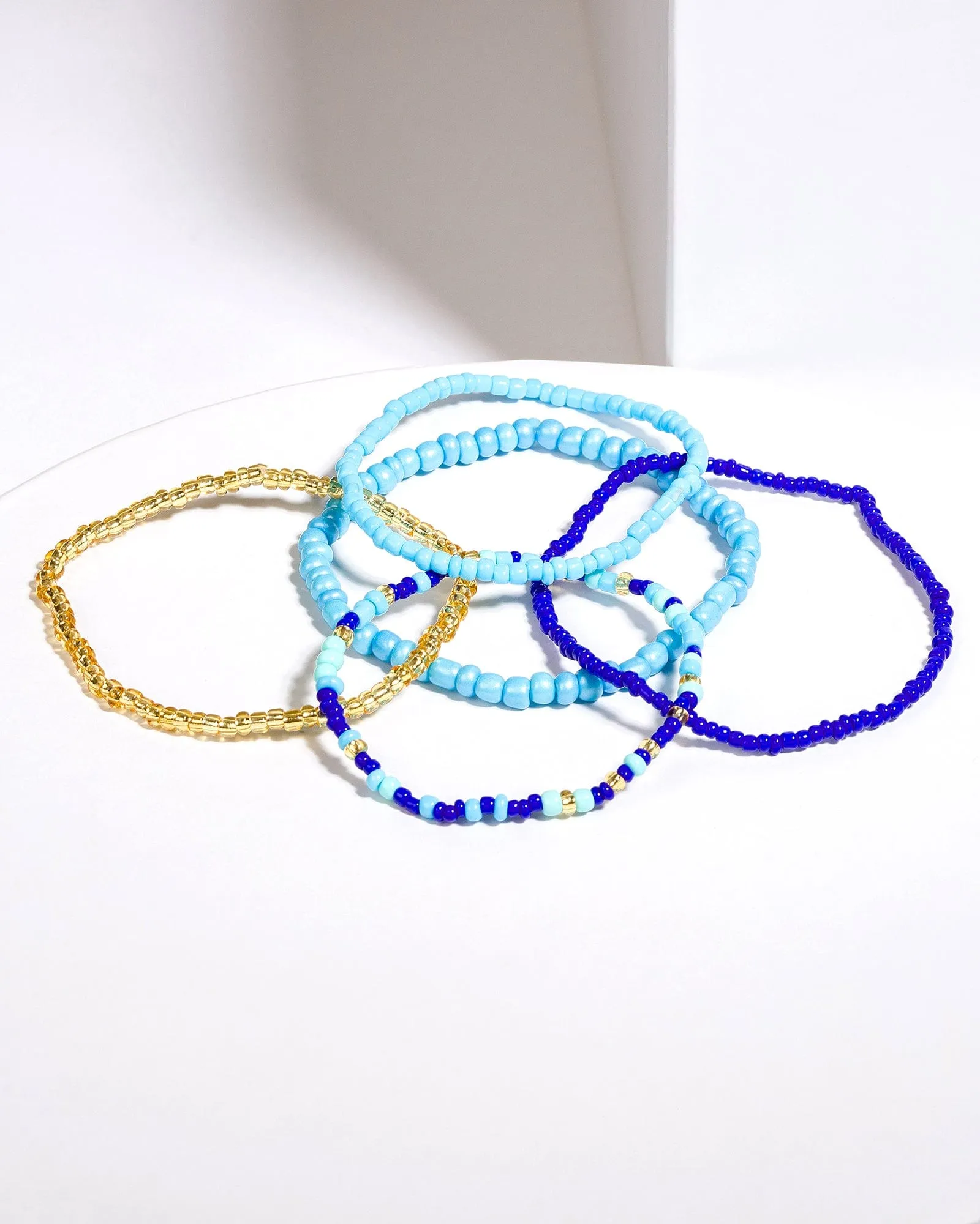 Blue Beaded Bracelet Pack sold by Collete Hayman