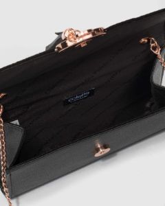 Black Aria Tassel Clutch Bag sold by Collete Hayman