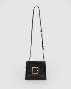 Black Khloe Buckle Mini Bag sold by Collete Hayman
