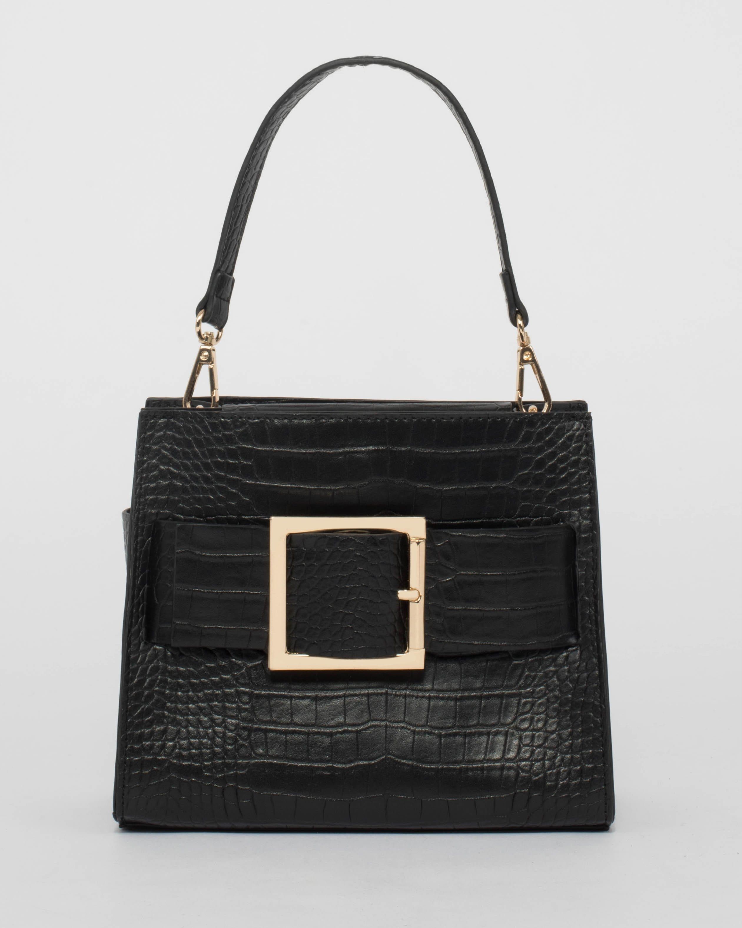 Black Khloe Buckle Mini Bag sold by Collete Hayman