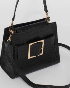 Black Khloe Buckle Mini Bag sold by Collete Hayman