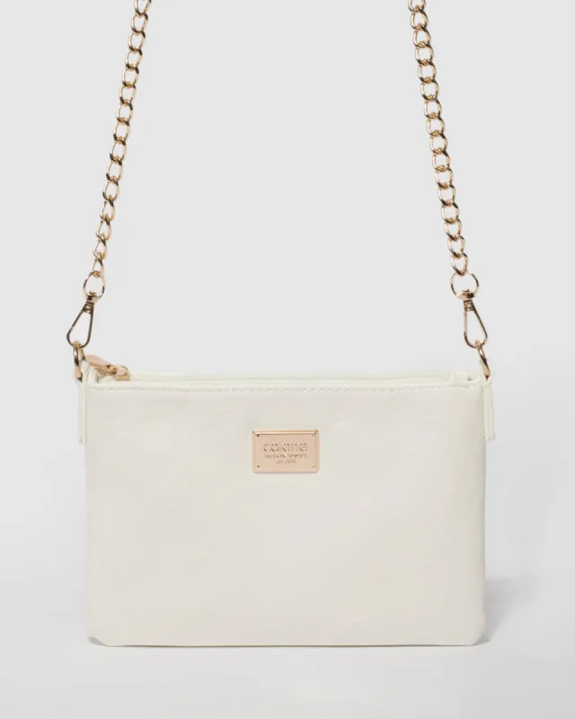 White Chain Crossbody Bag sold by Collete Hayman