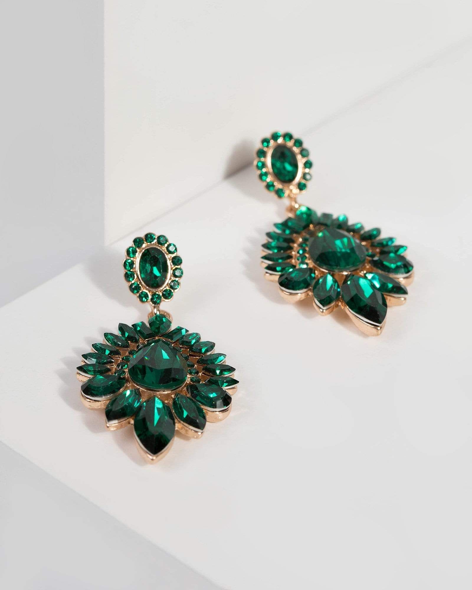 Emerald Multi Stone Drop Earrings sold by Collete Hayman