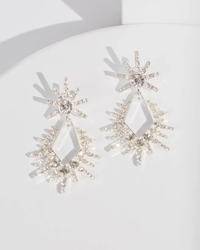 Silver Star Crystal Earrings sold by Collete Hayman