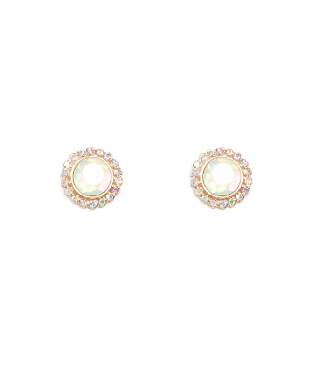 Gold Tone Diamante Stone Stud Earrings sold by Collete Hayman