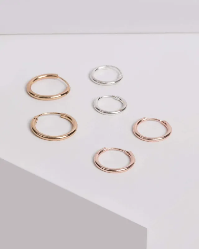 Multi Plain Hoop Earring Set sold by Collete Hayman