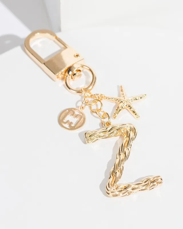 Z - Gold Initial Bag Charm sold by Collete Hayman