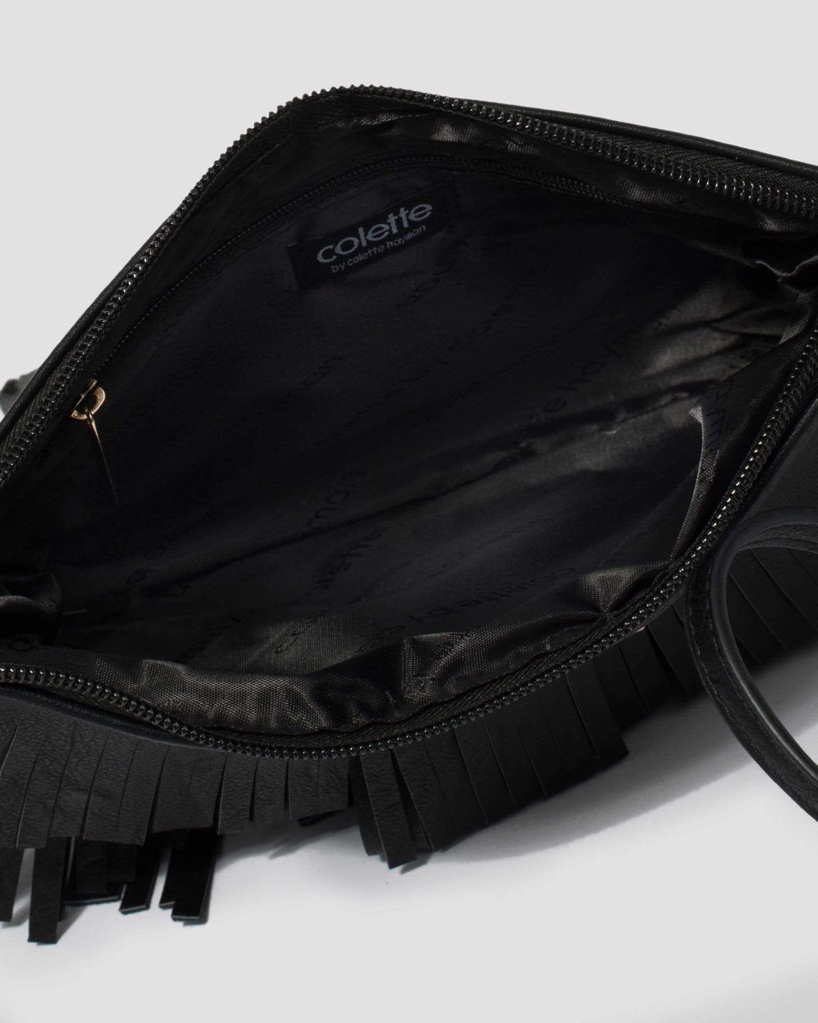 Black Raine Fringe Crossbody Bag sold by Collete Hayman product image thumbnail 4