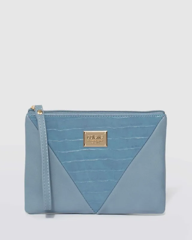 Blue Poppy Wristlet Purse sold by Collete Hayman