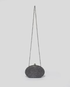 Gunmetal Gracie Hardcase Clutch Bag sold by Collete Hayman