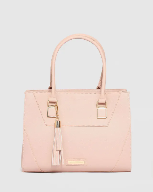 Pink Demi Tassel Tote Bag sold by Collete Hayman