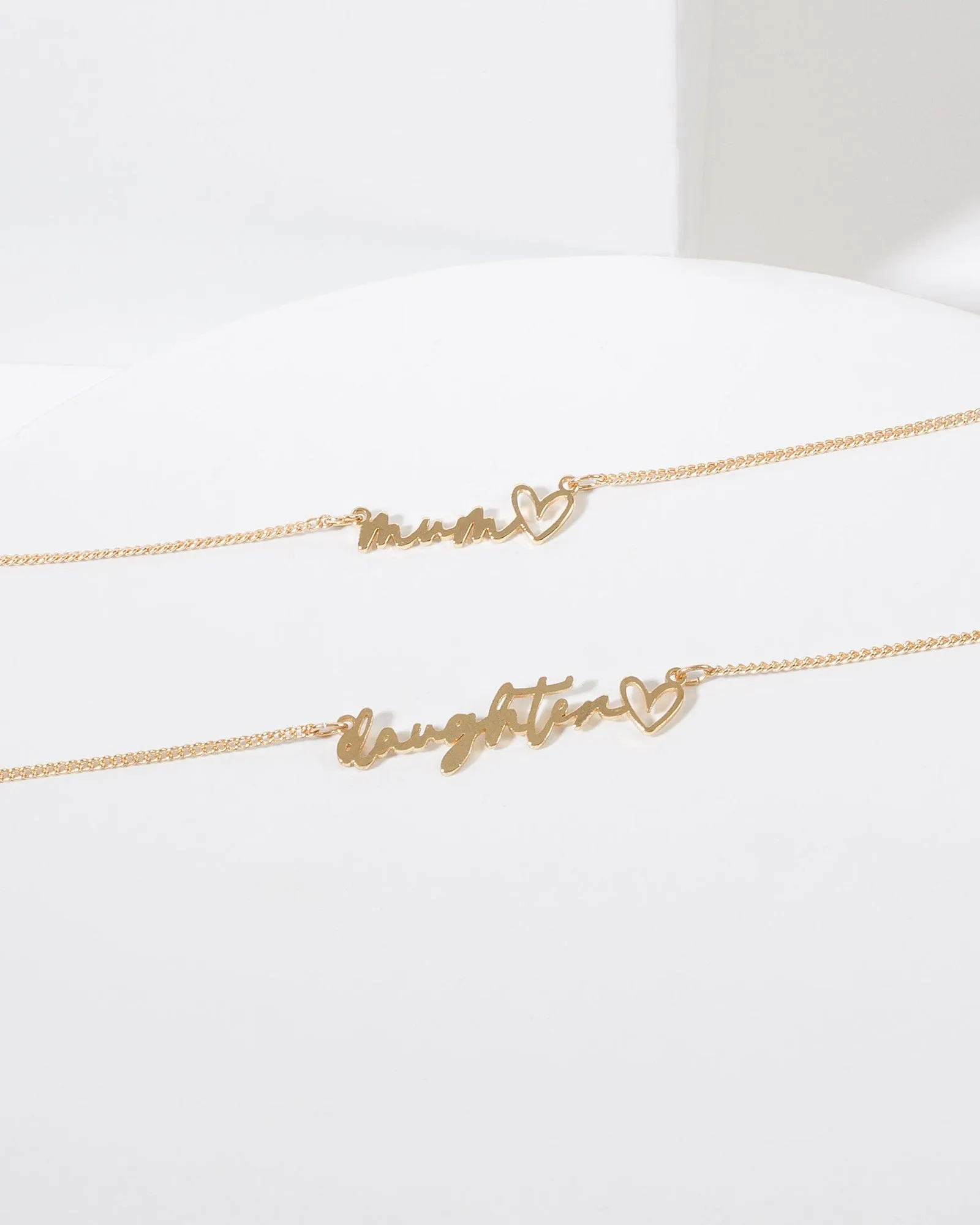 Gold Mum & Daughter Necklace Set sold by Collete Hayman