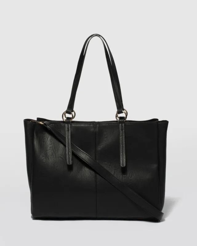 Black Stacey Ring Tote Bag sold by Collete Hayman