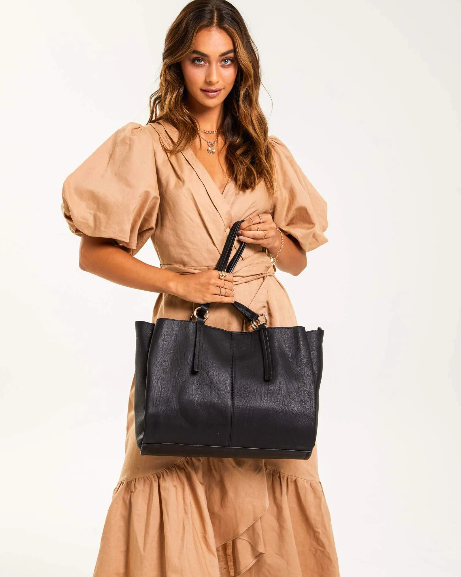 Black Stacey Ring Tote Bag sold by Collete Hayman product image thumbnail 2