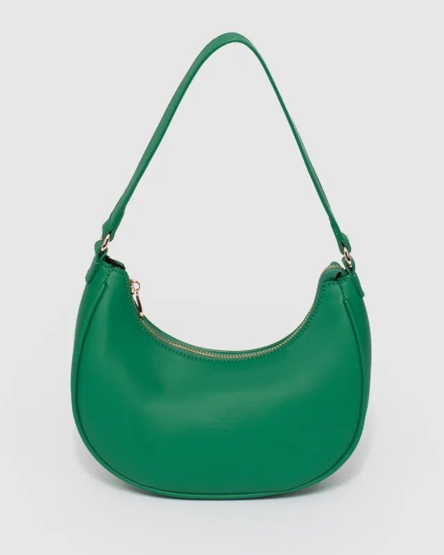 Jasmin Crescent Green Shoulder Bag sold by Collete Hayman