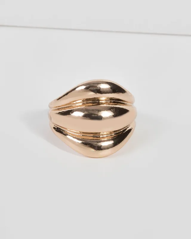 Gold Layered Wide Metal Ring sold by Collete Hayman