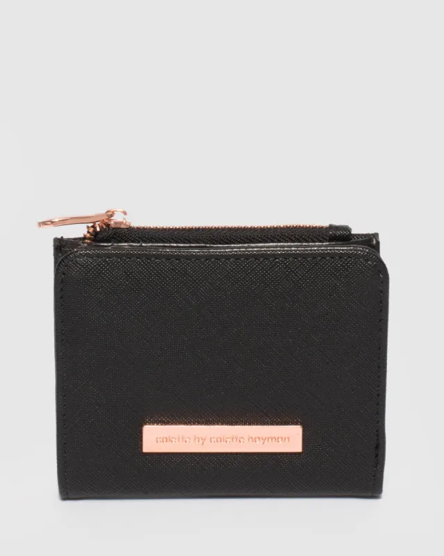 Black And Rose Gold Han Mini Wallet sold by Collete Hayman
