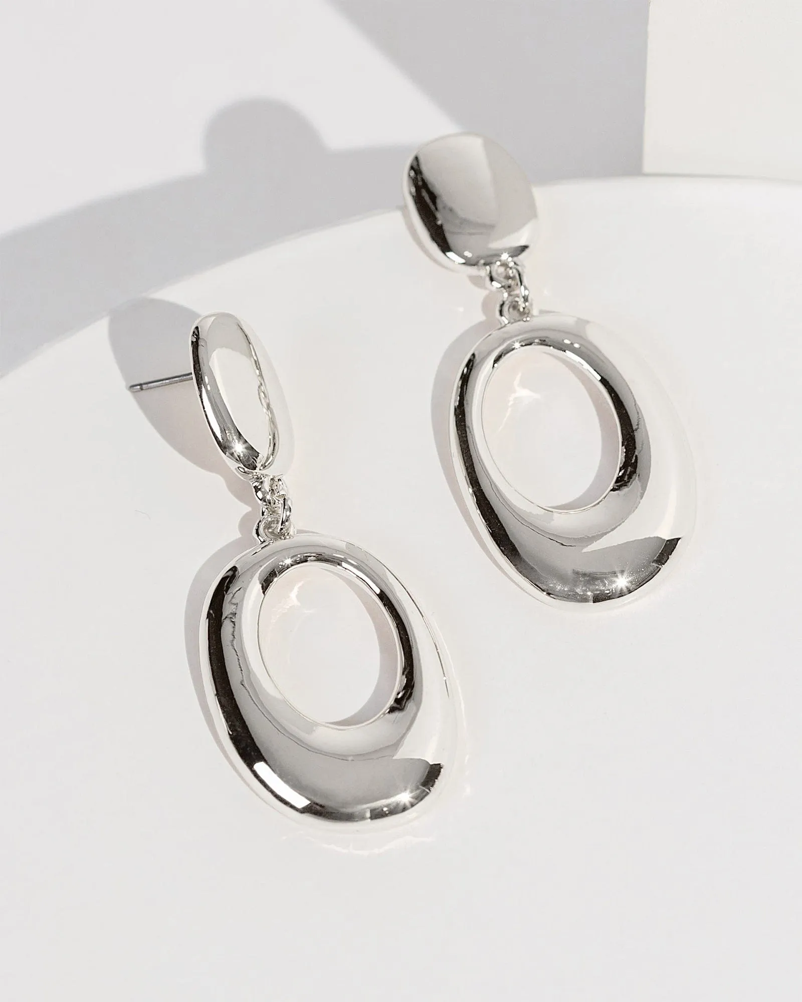Silver Oval Drop Earrings sold by Collete Hayman