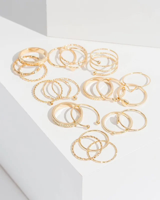 Gold Bohemian Style Multi Pack Ring sold by Collete Hayman