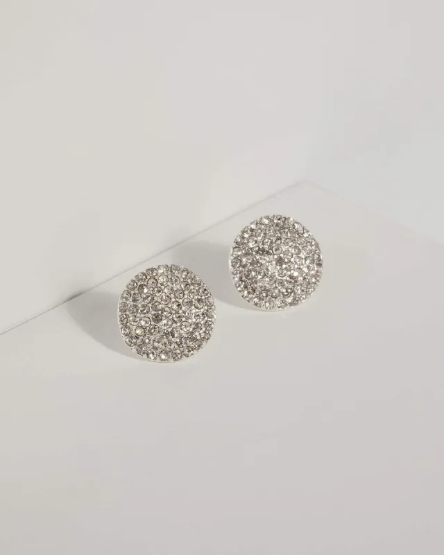 Silver Diamante Stud Earrings sold by Collete Hayman