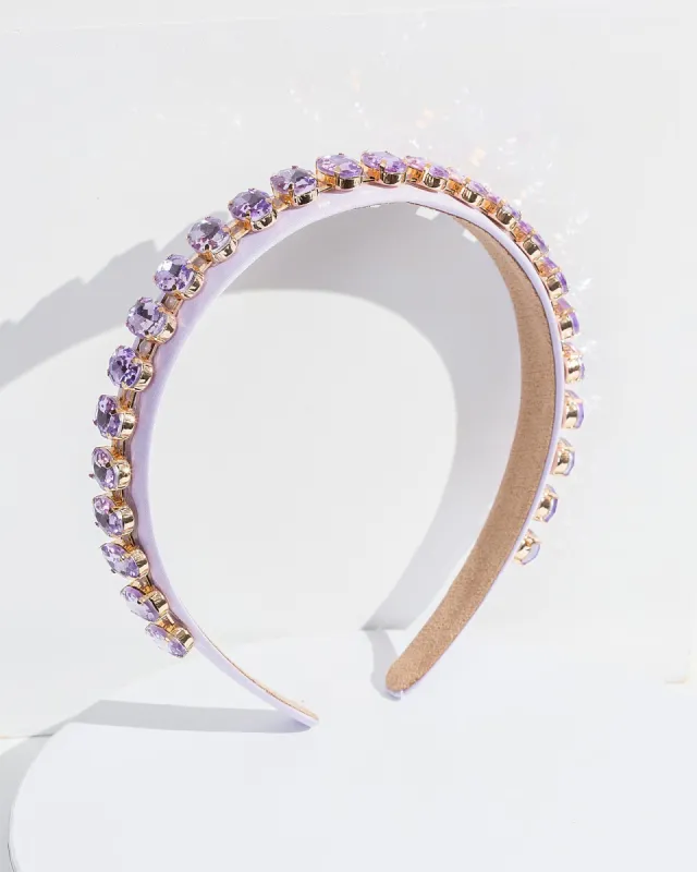 Purple Oval Shape Crystal Headband sold by Collete Hayman