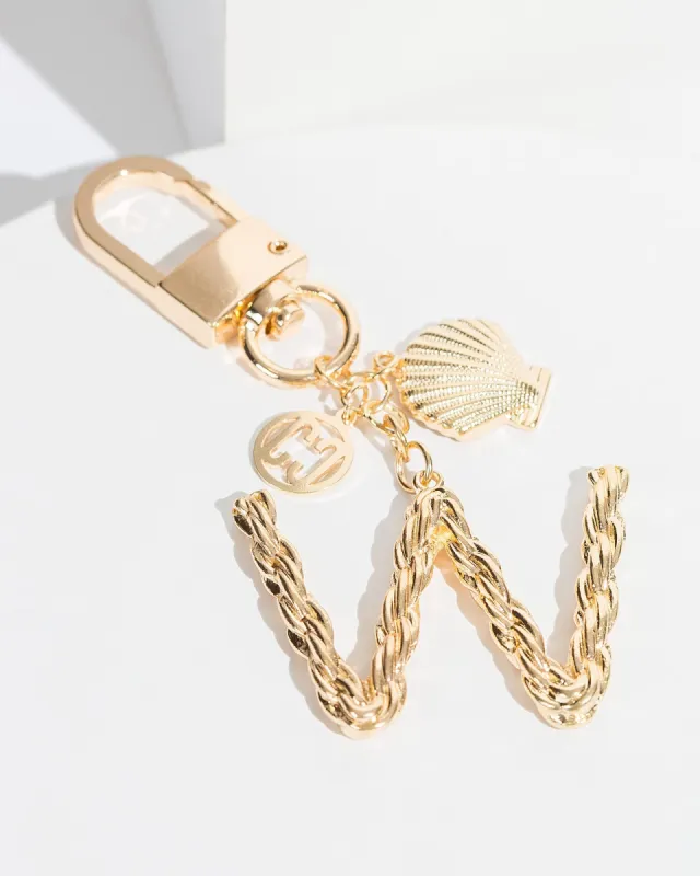 W - Gold Initial Bag Charm sold by Collete Hayman