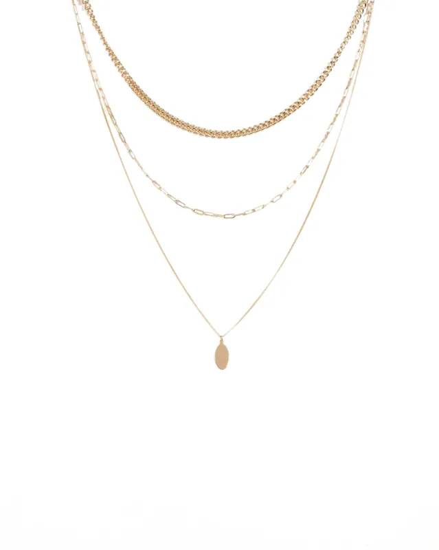 Gold Chain Layered Necklace sold by Collete Hayman