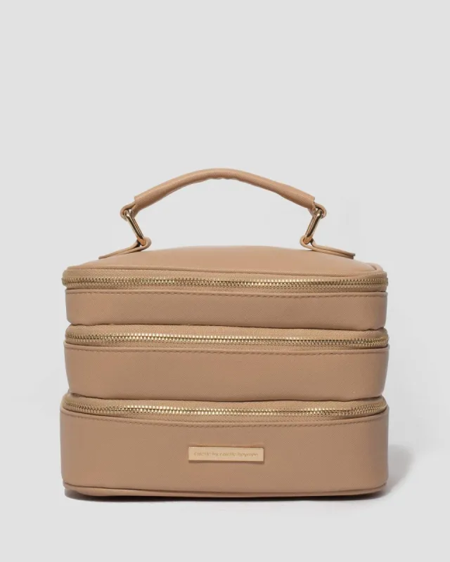 Beige Trio Cosmetic Case sold by Collete Hayman